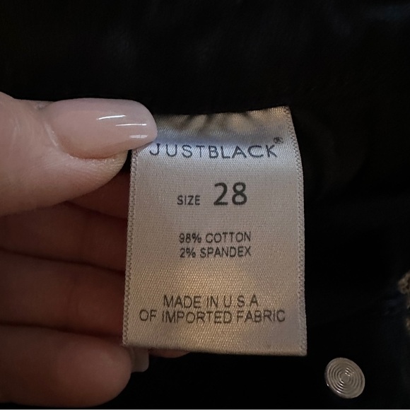 Just Black Skinny Jeans Classic Black Stretch Denim Mid Rise Made in USA Size 28 - Picture 6 of 6